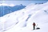 Skier on the Klawatti Glacier
